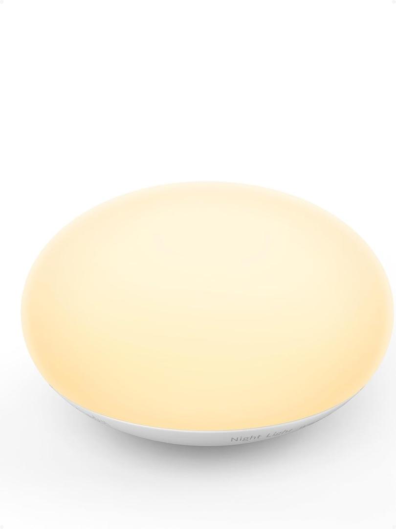 EASZZZ Baby Night Light, Nursery Night Lamp for Breastfeeding, Soft BPA Free Silicone Touch Night Lamp, Eye Caring, Easy Flip Design, Stepless Dimming, 1-Pack
