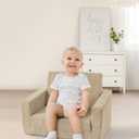 Toddle & Kids Chair,2-in-1 Soft Toddler Couches that Fold Out,Toddler Chairs Comfy 1-3 Years Old,Convertible Sofa to Lounge,Beige