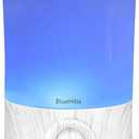 BlueHills Premium 2000 ML XL Large Essential Oil Diffuser Aromatherapy Humidifier for Large Room Home 40 Hour Run Huge Coverage Area Lights 2 Liter Extra Large Capacity Diffuser White Wood Grain E004