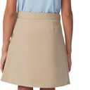 French Toast Girls' Adjustable Waist Pleated-Front Two-Tab Scooter Skirt (XL, Beige)