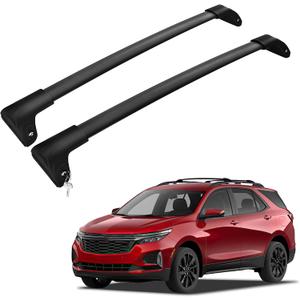 220Lbs Roof Rack Crossbars for 2018-2024 Chevy Equinox GMC Terrain with Anti-Theft Lock, Heavy Duty Aluminum Anti-Corrosion Cross Bar Fit Luggage Luggage Kayaks Bicycles Snowboard