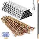 30 Pack 8'' Gutter Screws & Nails with 304 Stainless Steel Sleeves | Complete Repair Kit for 6-Inch Gutters, Includes Hexagonal Magnetic Socket & Work Gloves