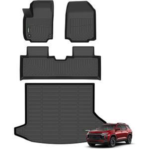 ANBINGO-Floor Mats & Carao Liner Fits for 2025 2026 Chevy Equinox (Not for EV) & GMC Terrain,All Weather Equinox Car Mats TPE Rubber Set Cargo Liner for Chevy Equinox Accessories