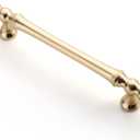 Asidrama 10 Pack 5 Inch(128mm) Brushed Brass Kitchen Cabinet Handles, Gold Cabinet Pulls Kitchen Cabinet Hardware for Cupboard Drawer Pulls