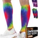 Doctor's Select 2 Pairs Copper Calf Compression Sleeve - Leg Compression Sleeves for Women & Men, Shin Splint Relief