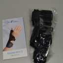 DrFinger Thumb Brace Spica Splint for Right & Left Hand, De Quervain's Tenosynovitis Splint, Breathable Wrist & Thumb Stabilizer, for Trigger Thumb, Arthritis, Tendonitis, Men and Women -Black (S/M)