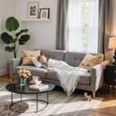 Hokway Chenille Couch Covers Washable for Dogs, Non-Slip Pet Sofa Cover Furniture Protector, Reversible Sofa Slipcovers with Tassels(Light Grey,71x150inch)