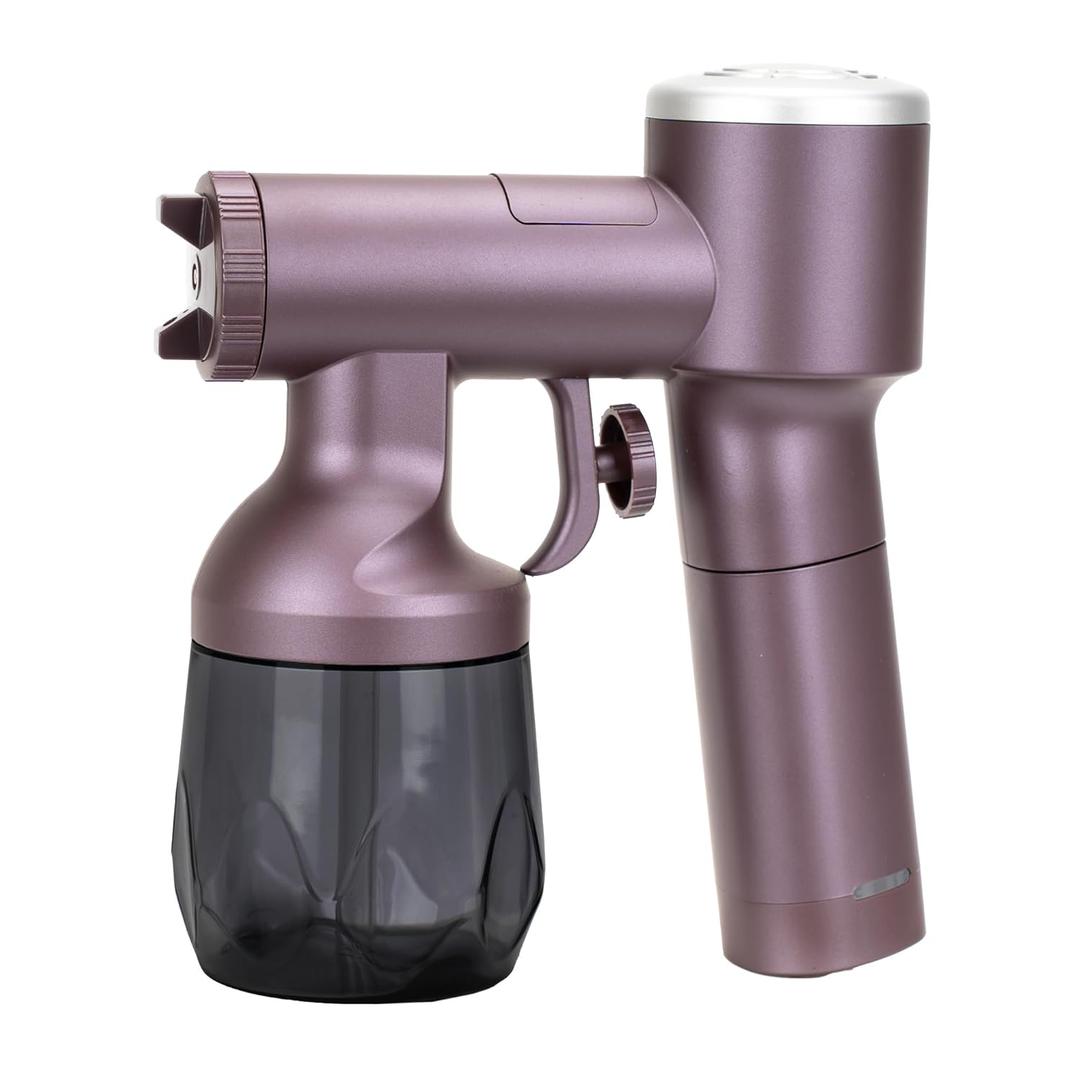 Cordless Spray Tan Machine-Better Atomization Effect-40Min Long Lasting Spray Tanning Gun Rechargeable and Handheld Spray tanner with Carry Case for Home Tan Travel Beach Salon Mobile Use Purple