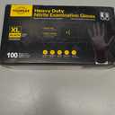 TitanFlex Disposable Nitrile Exam Gloves, 6-mil, Black, Heavy Duty, Latex Free, Food Safe for Cooking & Food Prep (04 Black (Xl, 100ct)