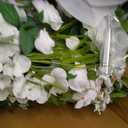 Ling's moment Large Free-Standing Flowers, Wedding Arch, 36", 2pcs, White