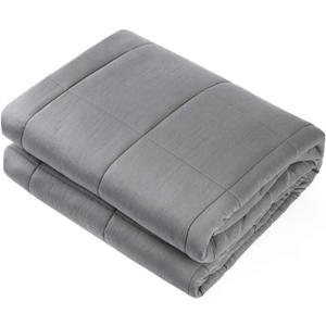 Waowoo Adult Weighted Blanket Queen Size (15lbs 60"x80") Heavy Blanket with Premium Glass Beads, (Dark Grey