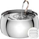 135oz/4.0L Large Capacity Cat Water Fountain - Elegant Swan Copper Spout Design Cat Fountain for Drinking - Ultra Quiet Kitty Drinking Fountain - Comes with 3 Replacement Filters