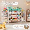 Extra Large Toy Storage - Toy Storage Organizer, Kids Bookshelf and Toy Organizer, 3-Tier Nursery Bookshelf with 12 Bins & Anti-Tip for Playroom Bedroom, White