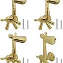 brandname Giraffe Knobs 4 Pcs Cute Animal Drawer Pull Kitchen Cabinet Closet Wardrobe Dresser Cupboard Door Handle Decoration Furniture Bedroom Home Office Accessories (Gold)