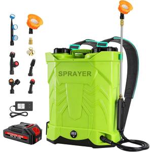 WFH Battery Powered Backpack Sprayer, 5.3 Gal, 100 PSI, 21V 2.6Ah Battery