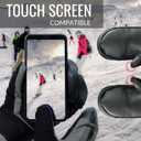 devembr Ski Mittens with Wrist Guards, Waterproof Snowboarding Mittens, Gray, S