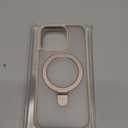 TORRAS Desert Titanium for iPhone 16 Pro Case Magnetic Stand, [Compatible with MagSafe][Flexible Stable Stand] Mil-Grade Protection Translucent Slim Anti-Scratch Ring Kickstand, Rose Gold 6.3", Ostand