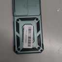 BaHaHoues for Samsung Galaxy A15 5G Case with Screen Protector & Slide Camera Lens Cover,Built-in 360Rotate Magnetic Ring Stand Shockproof Protective Phone Case for Samsung A15 5G Case (Green)