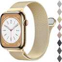 BELONGME Mesh Metal Loop Compatible with Apple Watch Band 40mm 41mm 38mm 42mm Series 11 10 9 8 7 6 5 4 3 2 1, SE 3 2 1 Women Men, Stainless Steel Strap with Magnetic Clasp for iWatch Bands