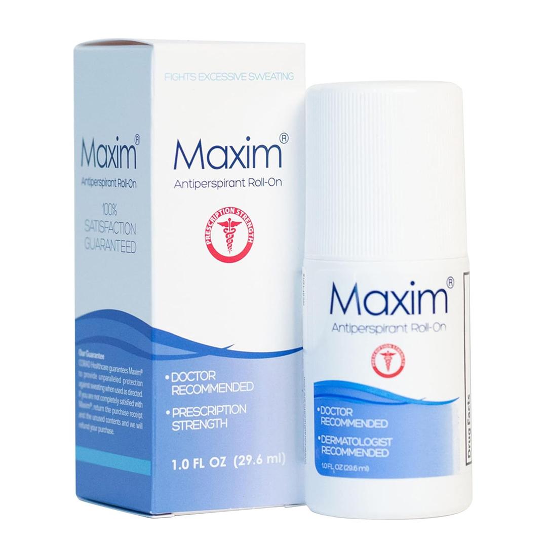 Maxim Clinical Strength Antiperspirant for Hyperhidrosis Excessive Sweating Stops Sweat Up to 48 Hours Per Use Antiperspirant for Men and Women Certain to Keep you Dri