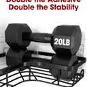 Corner Shower Caddy - 2 Pack, Adhesive Shower Organizers, Rustproof Stainless Steel Shower Shelves with 8 Hooks, No Drilling Bathroom Organizers and Storage Racks, Space-Saving, Black, Medium
