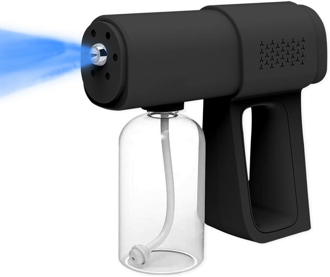 Atomizer Sprayer Professional 380ml Nano Sprayer Gun | Rechargeable ULV Atomizer & Portable Spray Mister with Blue Light - All-Purpose Touchless Deep Cleaning