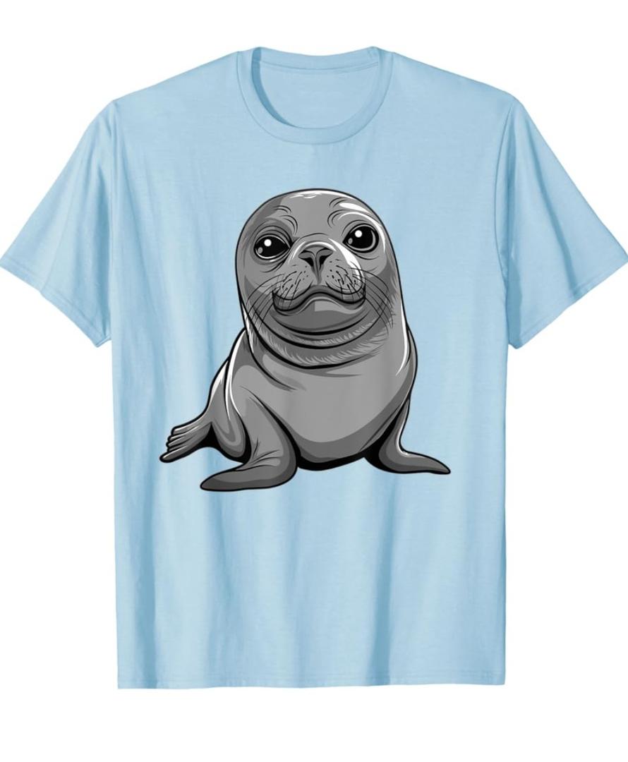 Cute Seal I Kids Seal T-Shirt, Size S Ladies