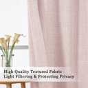 OWENIE Blush Pink Cafe Curtains 36 Inch Length 2 Panels Set, Light Filtering Textured Short Kitchen Curtains Over Sink, Small Window Curtain Tier for Cabinet Bathroom RV Camper Basement, 30"W by 36"L