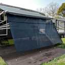 RV Awning Sun Shade Screen 8'x14'3''(Fit for 15' Awning),Black Mesh Shade Screen with Zipper,Universal Trailer Camper Awning Screen with Complete Kits,Improves Shadow and Privacy.