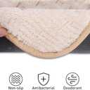 Bath Mats 36x24 Non-Slip Absorbent Bathroom Rug, Quick Dry Machine Washable Shower Tub Mat with Rubber Backing, Soft Floor Carpet for Bathroom Decor Waffle White