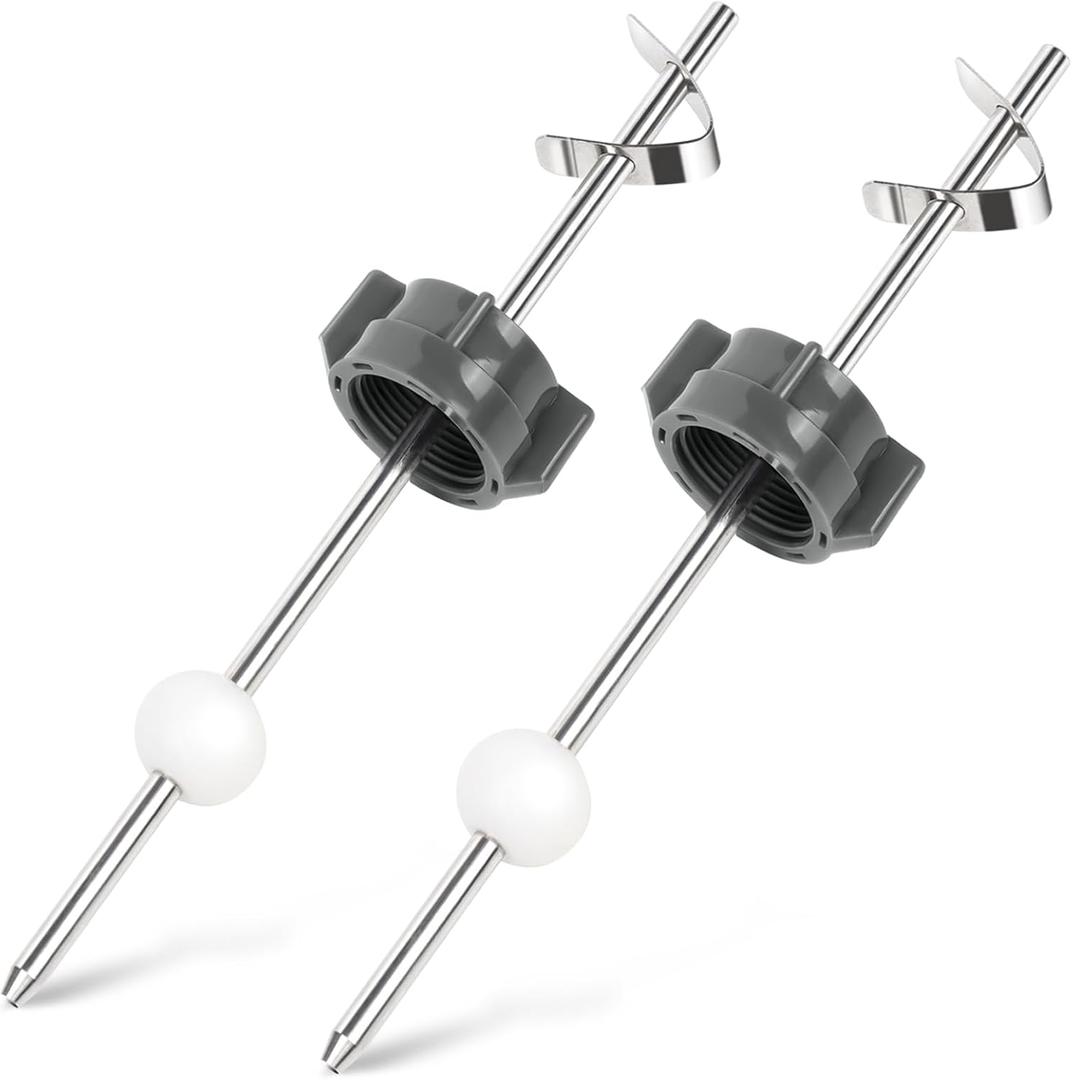 Lavatory Pop Up Center Piece Assembly, Ball Pop Up Stopper Lever Compatible with Pfister, Delta, Long Rod, 18MM Ball, 2Pcs Sink Pivot Rod Replacement Parts