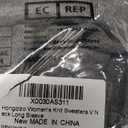 Hongqizo Women's V Neck Long Sleeve Sweater Half Zipper Knit Sweater Casual Cricket Stripe Jumper Pullover Knit Tops, Grey, L