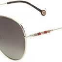 Carolina Herrera Unisex Sunglasses (Lens-64 Bridge-13 B-57 Temple-145, Gold/Brown Gradient-j5gha)