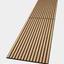WVH Bark & Bole Geo-Lite Slat Oak Wall Panels, Measures 94.48" x 23.62", Satin Oil Finish, Interior Decor for Walls & Ceilings, Noise Cancelling & Sound Absorbing for Home, Office & Bedroom, 4pcs, 94.5"L x 23.6"W