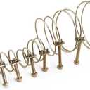 65Pcs Adjustable Steel Double Wire Tube Hose Clamp Assortment Kit, Bumnay 8 Sizes Steel Wire Tube Clip Clamps with Screws Bolts Locking