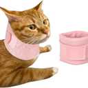 MANON ROSA Cat Neck Brace Elizabethan Collar for Pet After Surgery Recovery Adjustable Breathable Neck Cervical Cone for Small Medium Dogs Puppies Kittens with Spinal IVDD Issues (S 5.5-11",Pink)