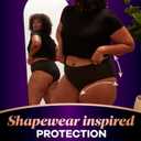 Always Discreet Boutique Incontinence and Postpartum Underwear for Women, Maximum Protection, Large, Black, 18 Count