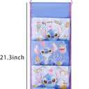 Cute Cartoon Wall Hanging Storage Bag, 4-Pocket Over-The-Door & Wall Home Storage Shelves, Decorations for Kids Bedroom