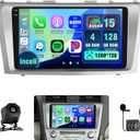 [4+128G] for Toyota Camry 2006-2011 Hikity Android 15 Car Stereo, 9 Incell Touchscreen Radio Wireless CarPlay/Android Auto Bluetooth GPS Navigation WiFi FM/RDS + AHD Backup Camera