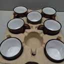 Set of 8 Ceramic Campfire Mugs  15 Oz, Brown  Coffee & Tea Cups for Home, Work, Travel, Camping  Customizable, Great for DIY, Events, Companies