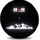 Ford Bronco & Jeep Wrangler JL - Sport & Sahara, Rubicon Spare Tire Cover with Back-up Camera Hole, Bright Reflective Pattern, Highlight Reflection at Night (XL: 285/70R17, 255/70R18)
