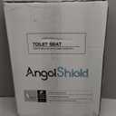 Elongated White Toilet Seat Natural Wood Toilet Seat with Zinc Alloy Hinges, Easy to Install also Easy to Clean, Scratch Resistant by Angol Shiold (Elongated, White)