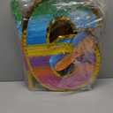 Rainbow Number 6 Pinata for 6th Birthday Party Decorations, Fiesta, Kids Anniversary Celebration, Birthday Pinata with Stick, Blindfold and Confetti (Small, 16.5 x 11.5 x 3 In)