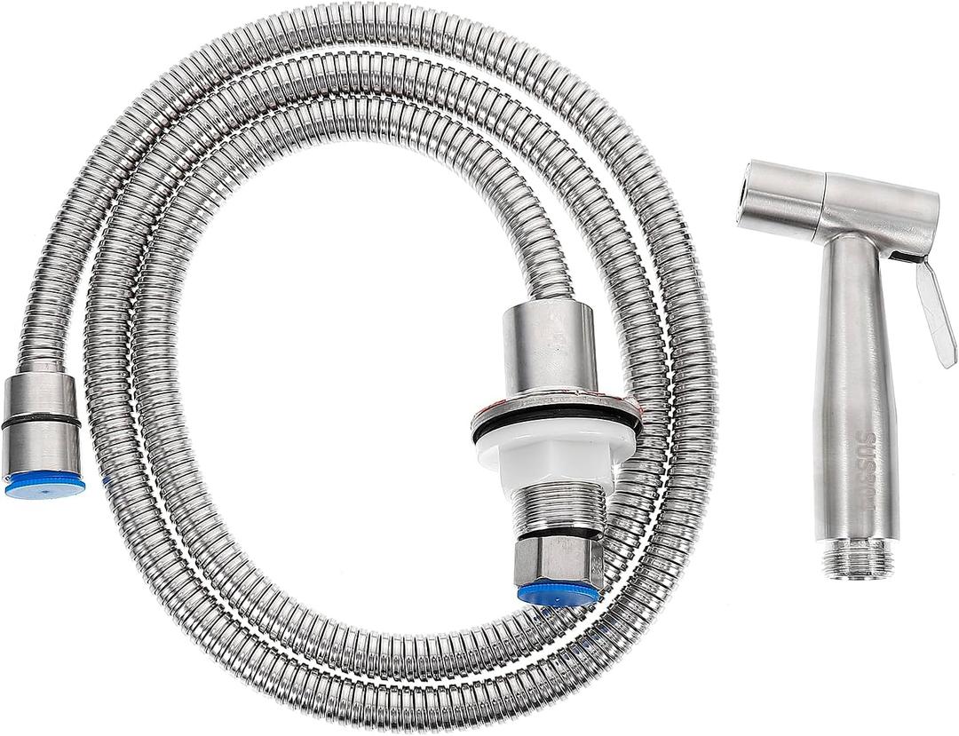 Operitacx Sink Sprayer with Hose, 304 Stainless Steel Kitchen Side Sprayer, Universal Pull Out Kitchen Sink Sprayer with Sink Hose