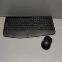 Wireless Keyboard and Mouse Combo - Full-Sized Ergonomic Keyboard with Wrist Rest, Phone Holder, Sleep Mode, Silent 2.4GHz Cordless Keyboard Mouse Combo for Computer, Laptop, PC, Mac, Windows -Trueque (1 PACK, Black)