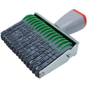 15 Digit Custom Business Rubber Number Stamp with Adjustable Rolling Wheel, Multi-Functional Symbol Office Personalized Logo Stamp