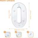 2 x LED Marquee Letter, Light Up Letters, letters for wall decor, Perfect for Parties, Weddings, Store Decorations(0), Waterproof Yard Sign with Neon Effect (White)