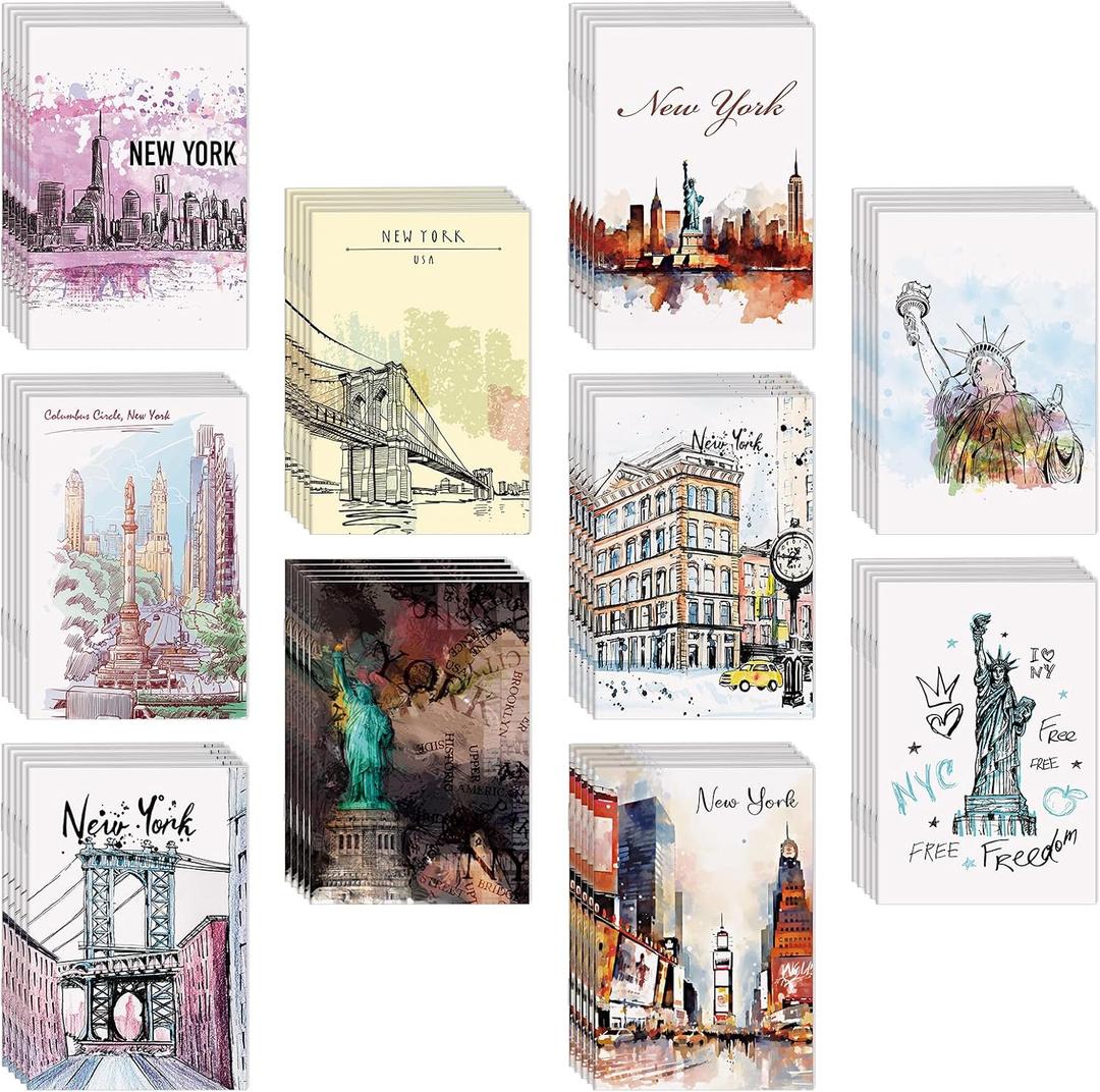 Sinload 100 Pcs New York Travel Gift Pocket Notebook Bulk New York Souvenirs Classic New York Gifts & Collectibles, Souvenirs from USA Travel Mini Journals for Journaling Diary Traveller Women Friends