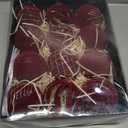 Hismir 12 Pcs 3.15 inch Velvet Christmas Tree Ornaments Bulk，6 Styles Red Flocked Christmas Balls Plastic Shatterproof Xmas Hanging Ornaments Decorations Set for Tree Garland Wreath (Burgundy)