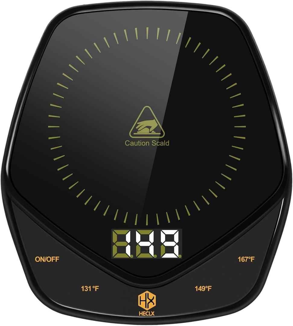 Gifts for Women Men,Mug Warmer,Candle Warmer Plate Portable Coffee Mug Warmer for Desk with Temperature Display, Coffee Cup Warmer for Jar Candles,Tea, Beverage & Coffee Gifts (No Mug)